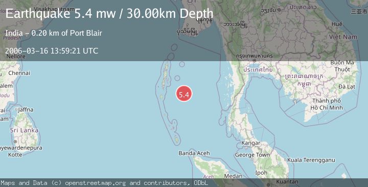 Map of ANDAMAN ISLANDS, INDIA REGION
