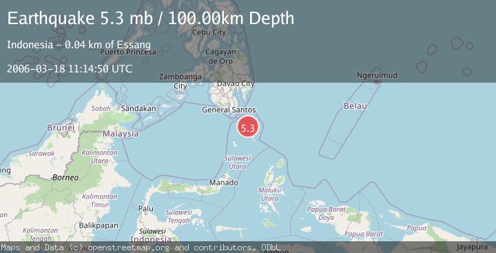 Map of KEPULAUAN TALAUD, INDONESIA