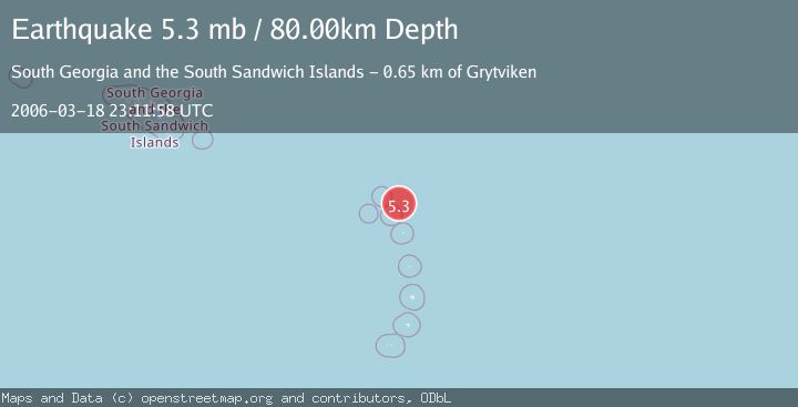 Map of SOUTH SANDWICH ISLANDS REGION