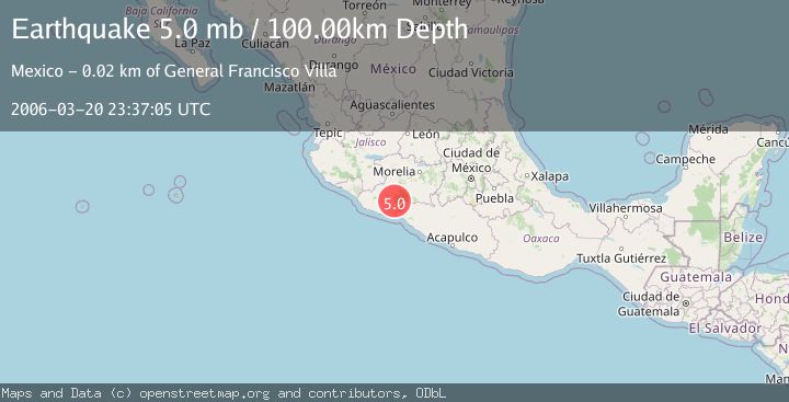 Map of MICHOACAN, MEXICO
