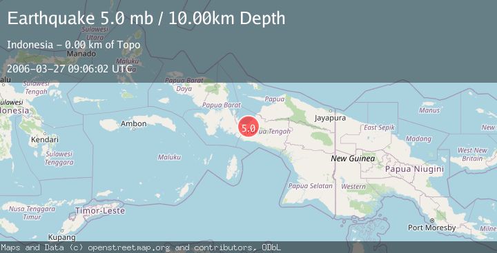 Map of PAPUA, INDONESIA