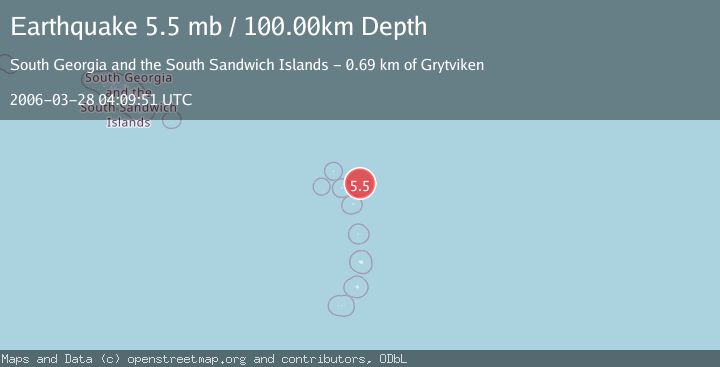 Map of SOUTH SANDWICH ISLANDS REGION