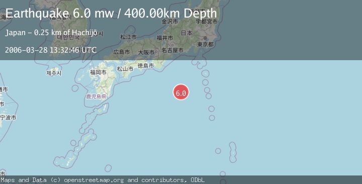 Map of IZU ISLANDS, JAPAN REGION