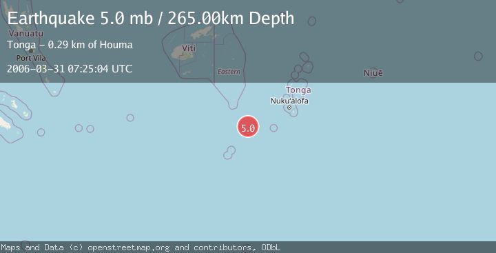 Map of SOUTH OF FIJI ISLANDS