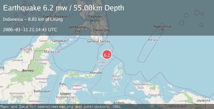 Map of KEPULAUAN TALAUD, INDONESIA