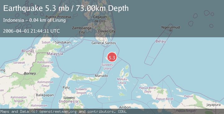 Map of KEPULAUAN TALAUD, INDONESIA