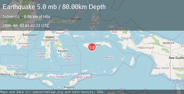 Map of SERAM, INDONESIA
