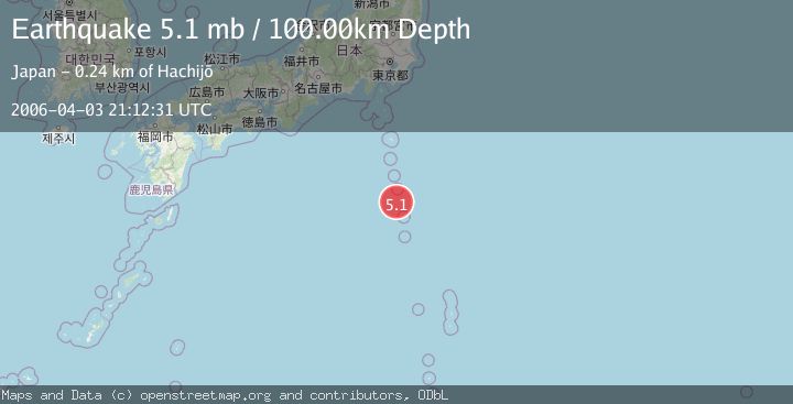 Map of IZU ISLANDS, JAPAN REGION