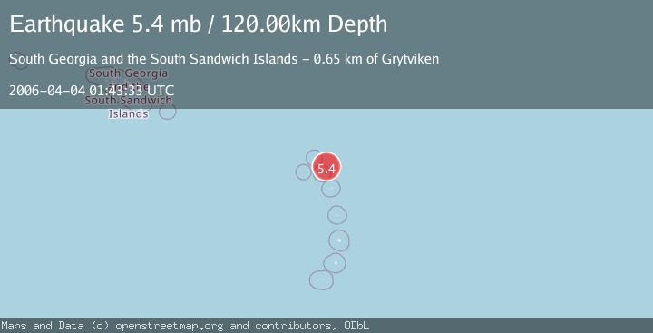 Map of SOUTH SANDWICH ISLANDS REGION