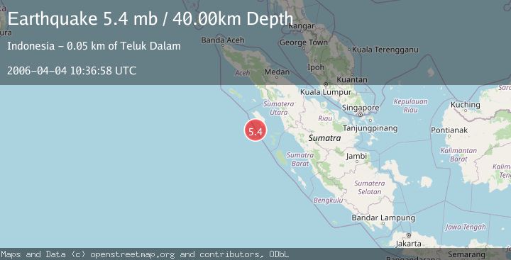 Map of NIAS REGION, INDONESIA