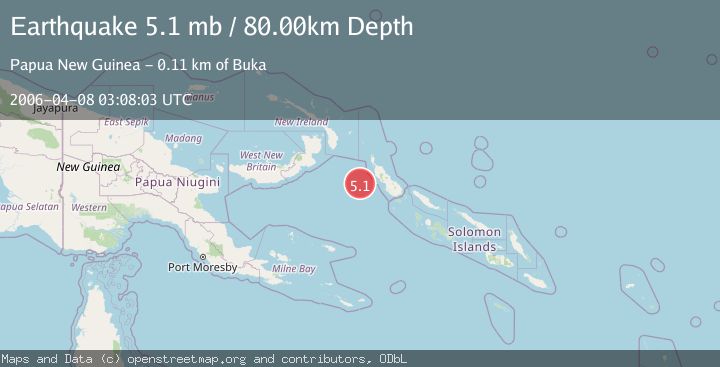 Map of BOUGAINVILLE REGION, P.N.G.