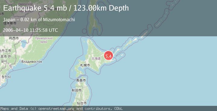 Map of HOKKAIDO, JAPAN REGION