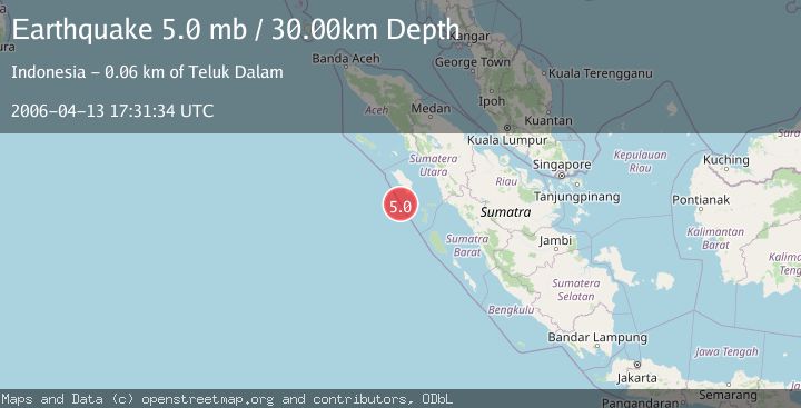 Map of NIAS REGION, INDONESIA