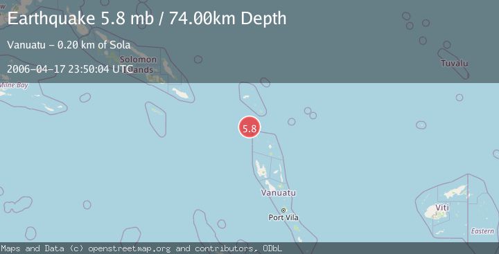 Map of SANTA CRUZ ISLANDS