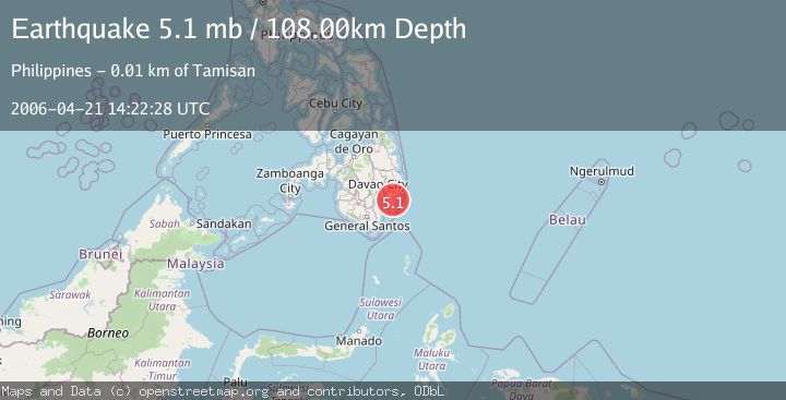 Map of MINDANAO, PHILIPPINES