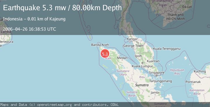 Map of NORTHERN SUMATRA, INDONESIA