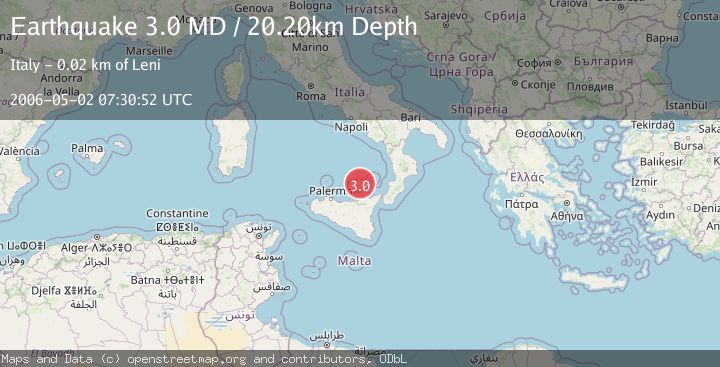 Map of SICILY, ITALY