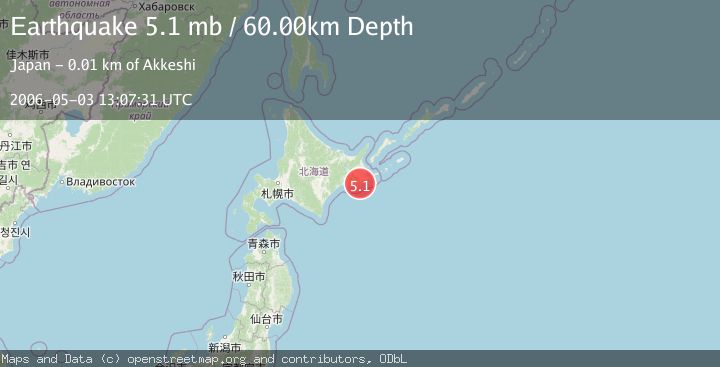 Map of HOKKAIDO, JAPAN REGION