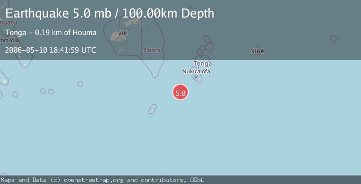Map of SOUTH OF FIJI ISLANDS
