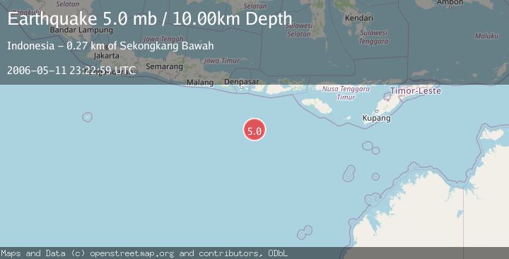 Map of SOUTH OF LOMBOK, INDONESIA