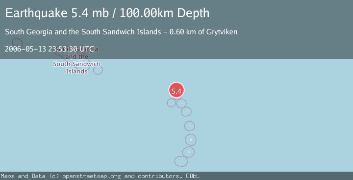 Map of SOUTH SANDWICH ISLANDS REGION