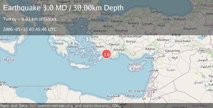 Map of DODECANESE ISLANDS, GREECE