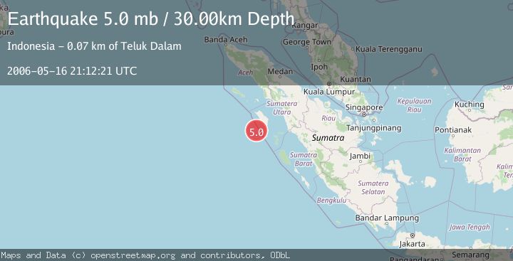 Map of NIAS REGION, INDONESIA