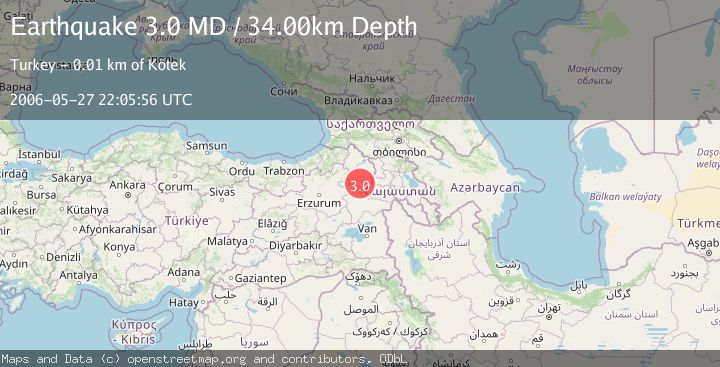 Map of EASTERN TURKEY