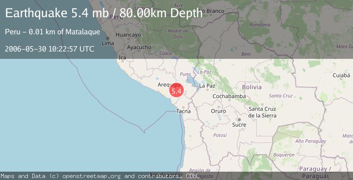 Map of SOUTHERN PERU