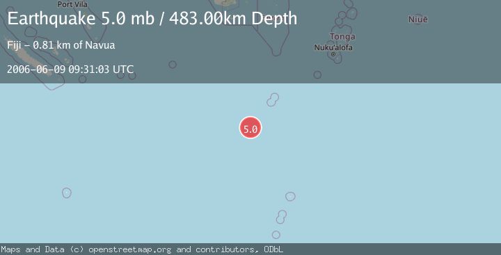 Map of SOUTH OF FIJI ISLANDS