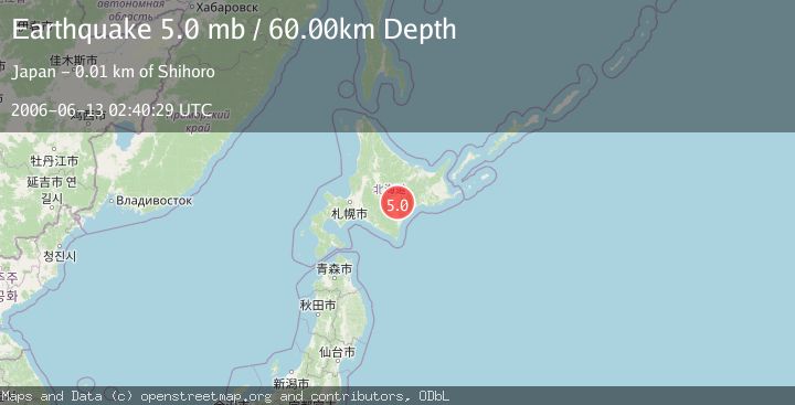 Map of HOKKAIDO, JAPAN REGION