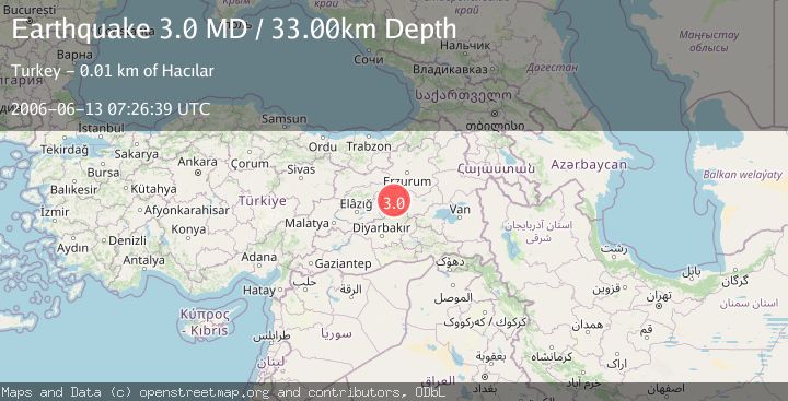Map of EASTERN TURKEY