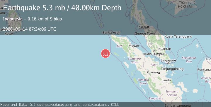 Map of OFF W COAST OF NORTHERN SUMATRA
