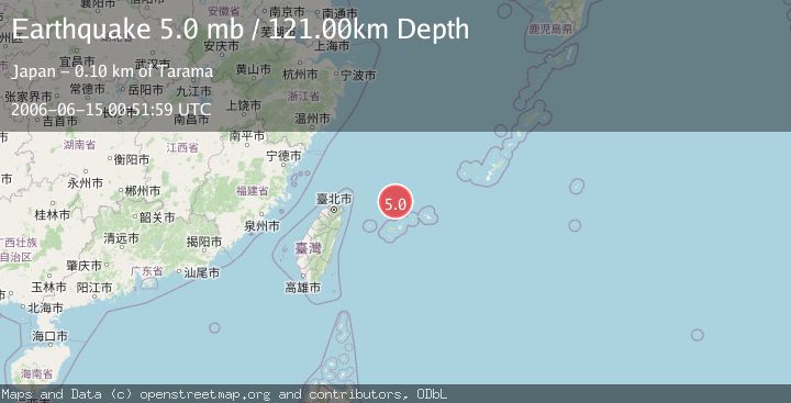 Map of NORTHEAST OF TAIWAN