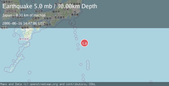 Map of IZU ISLANDS, JAPAN REGION