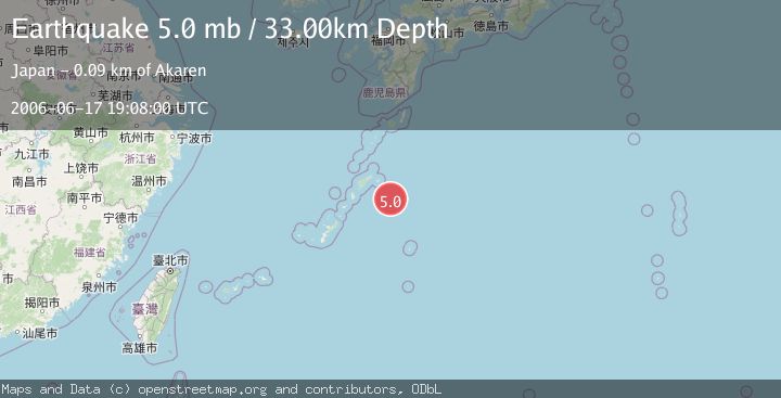 Map of RYUKYU ISLANDS, JAPAN