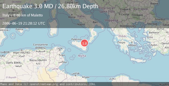 Map of SICILY, ITALY