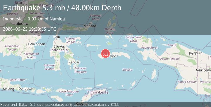 Map of SERAM, INDONESIA