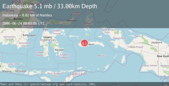 Map of SERAM, INDONESIA