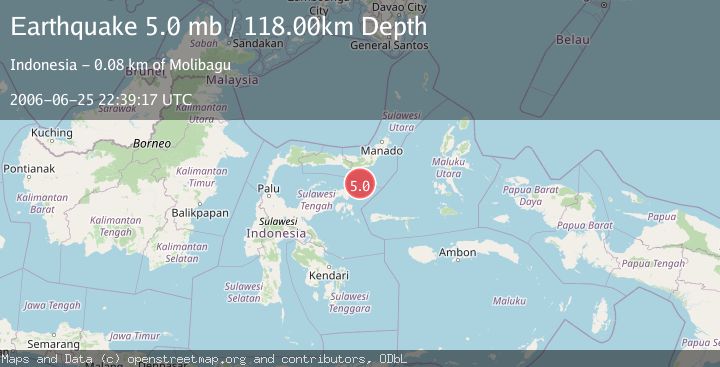 Map of SULAWESI, INDONESIA