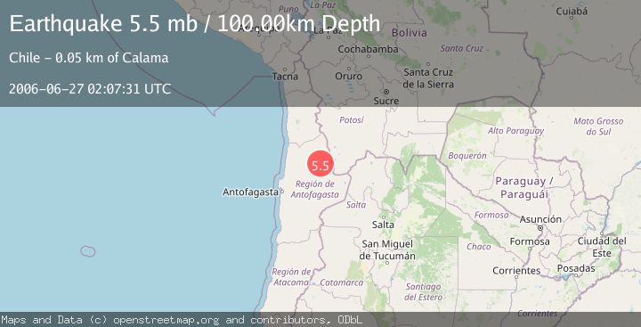 Map of ANTOFAGASTA, CHILE