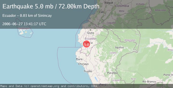 Map of NEAR COAST OF ECUADOR