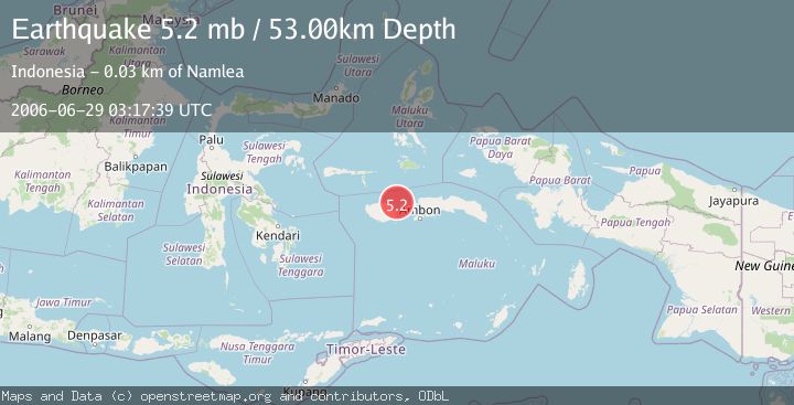 Map of SERAM, INDONESIA