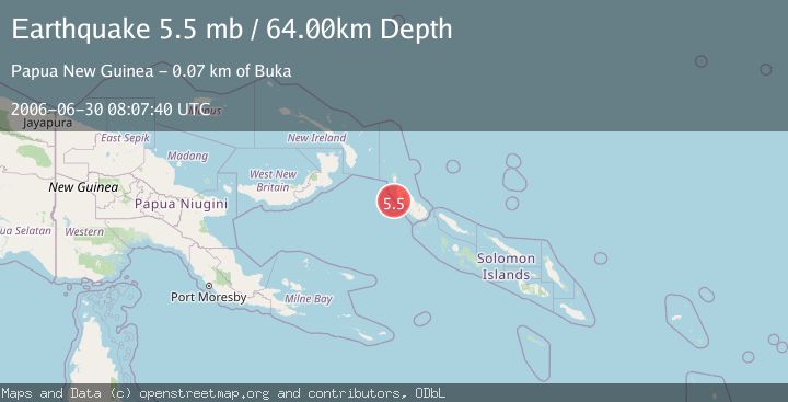 Map of BOUGAINVILLE REGION, P.N.G.
