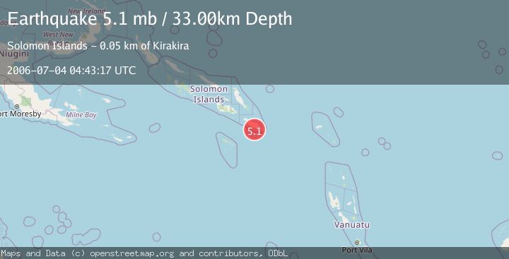 Map of SOLOMON ISLANDS