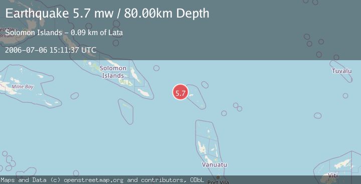 Map of SANTA CRUZ ISLANDS