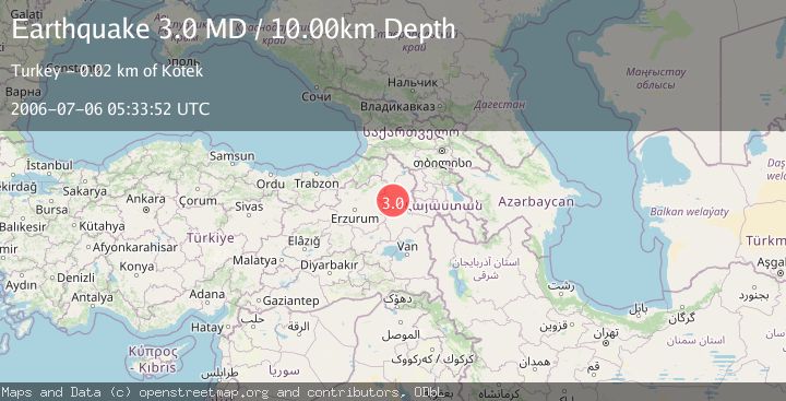 Map of EASTERN TURKEY
