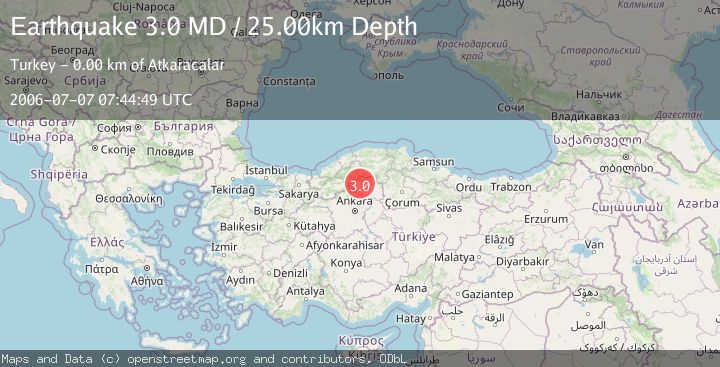 Map of CENTRAL TURKEY