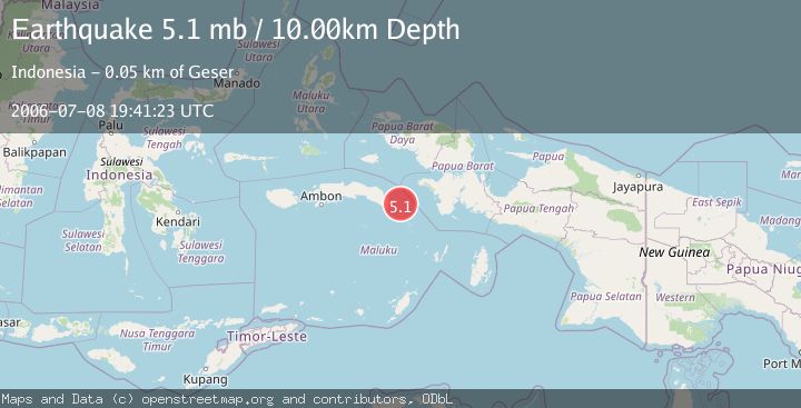 Map of CERAM SEA, INDONESIA