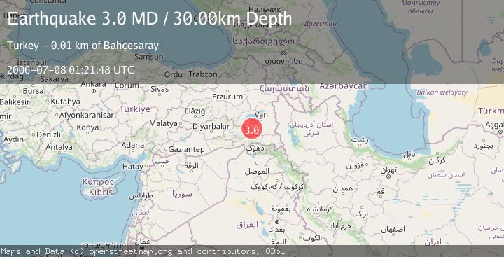 Map of EASTERN TURKEY